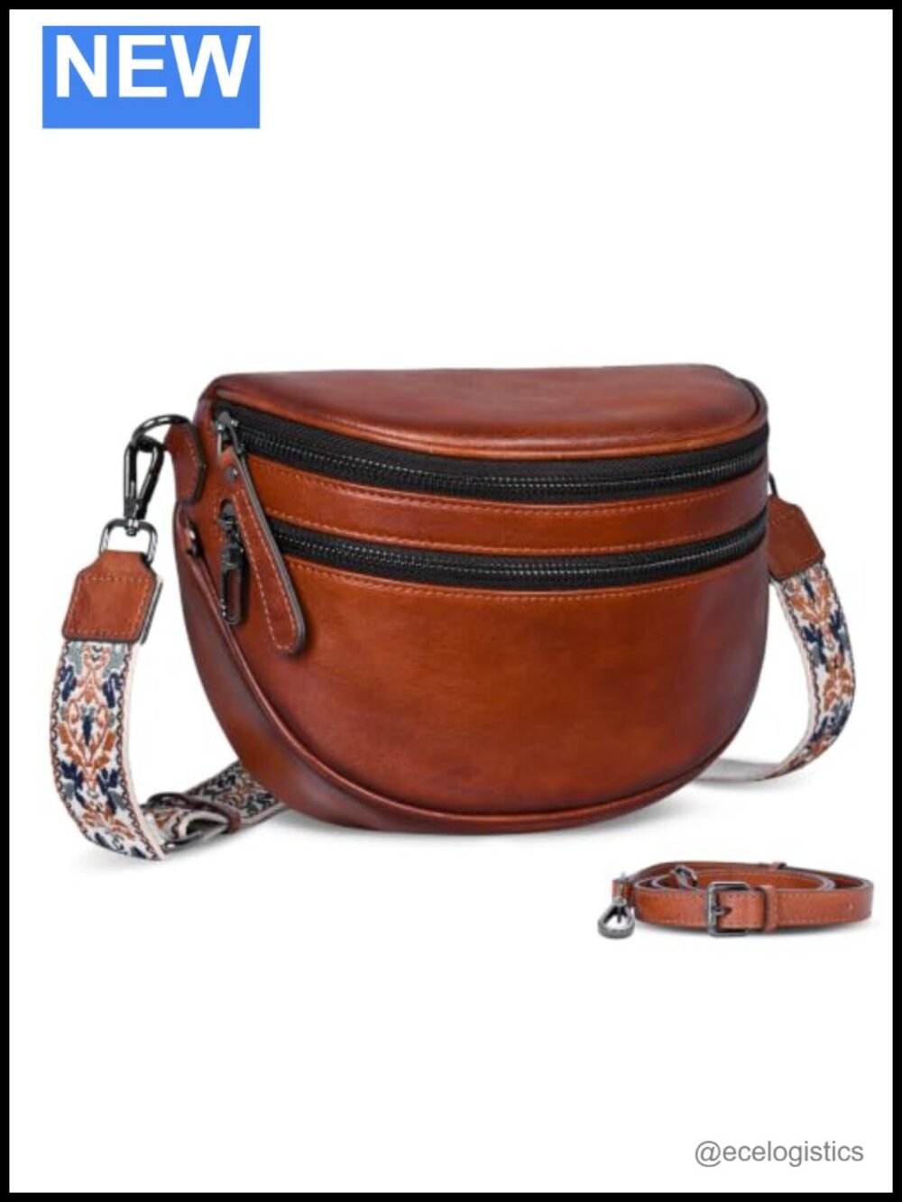 Genuine Leather Crossbody Bag Purse Handbag Adjustable Strap RFID